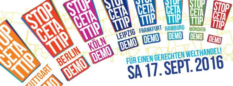 GRÜNE  unterstützen bundesweite Demos gegen CETA und TTIP