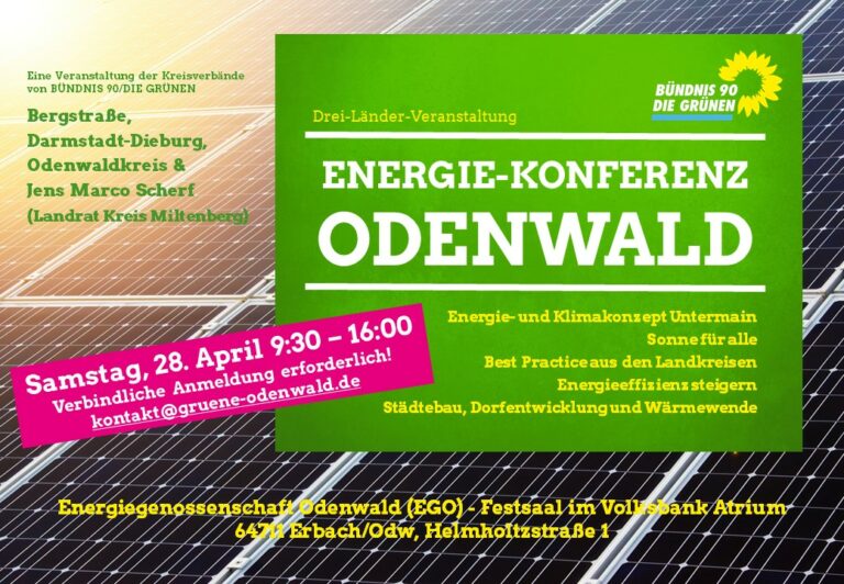 Einladung zur Energiekonferenz 28. April 2018