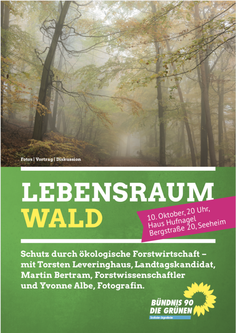 OV Seeheim-Jugenheim lädt ein: Lebensraum Wald 10.10.2018 um 20.00 Uhr Haus Hufnagel