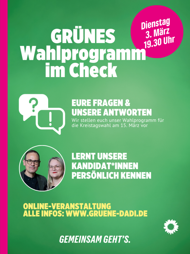 Online-Veranstaltung: GRÜNES Wahlprogramm im Check